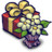 Present Box and Flowers Icon